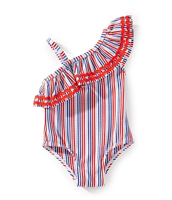 Adventurewear 360 Baby Girls Stripe Seersucker One-Piece Swimsuit