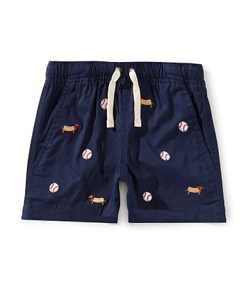 Adventurewear 360 Little Boys Hot Dog Applique Baseball Shorts