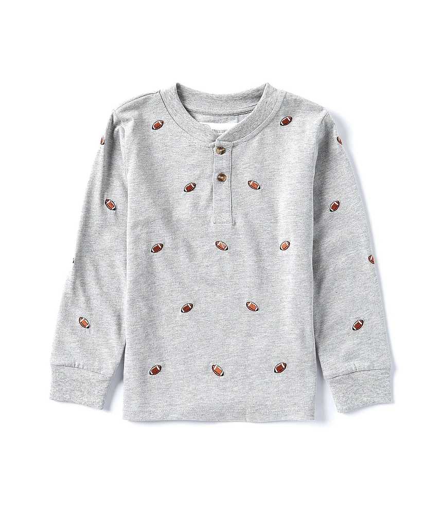 Adventurewear 360 Little Boys Long Sleeve Football Schifli Henley Shirt