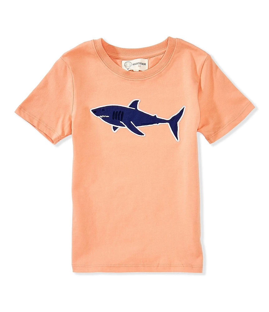 Adventurewear 360 Little Boys Shark Graphic Knit Short Sleeve T-Shirt