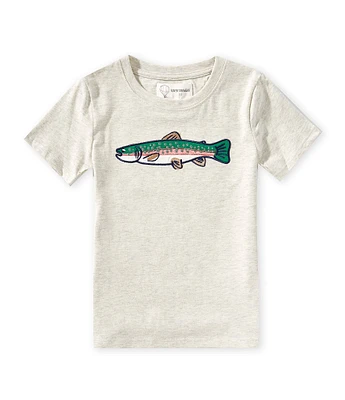 Adventurewear 360 Little Boys Trout Applique Short Sleeve T-Shirt