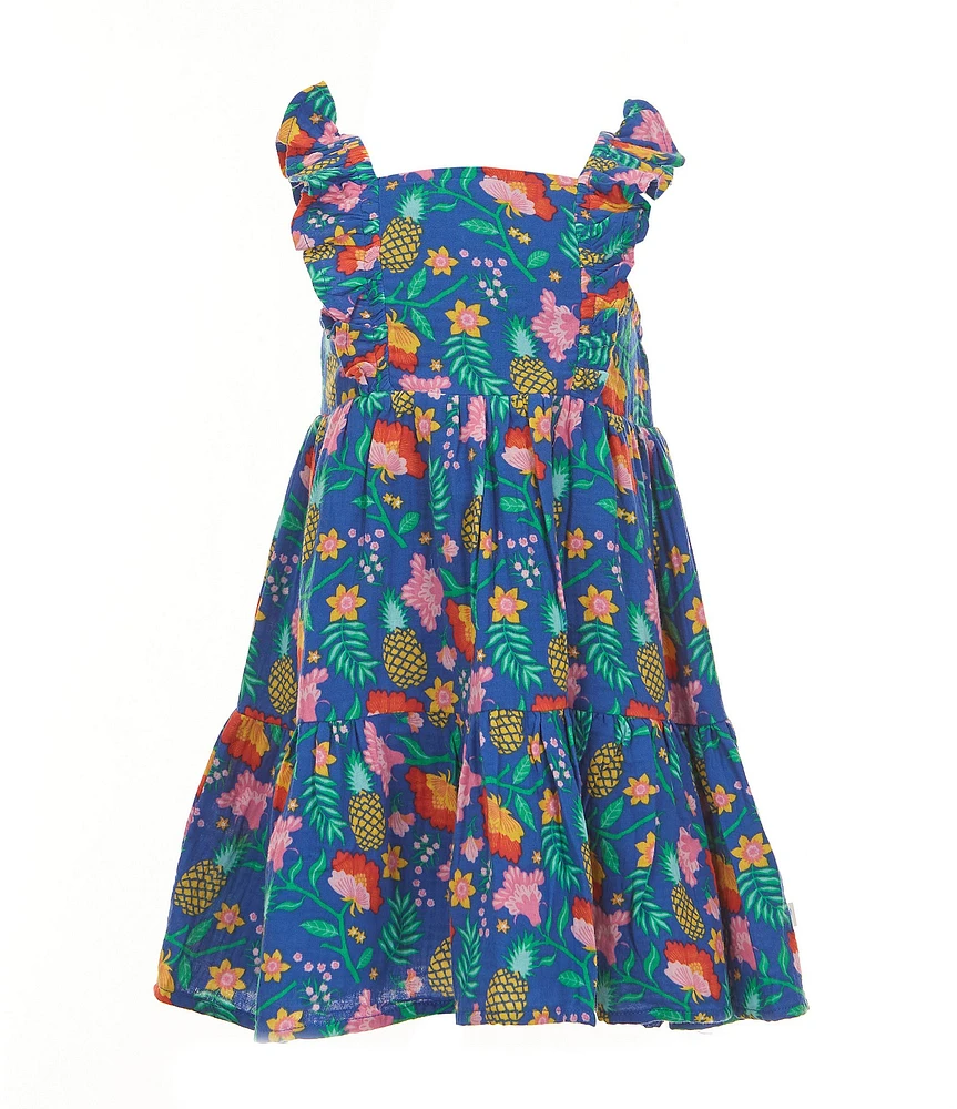 Adventurewear 360 Little Girls Flutter Sleeve Gauze Dress