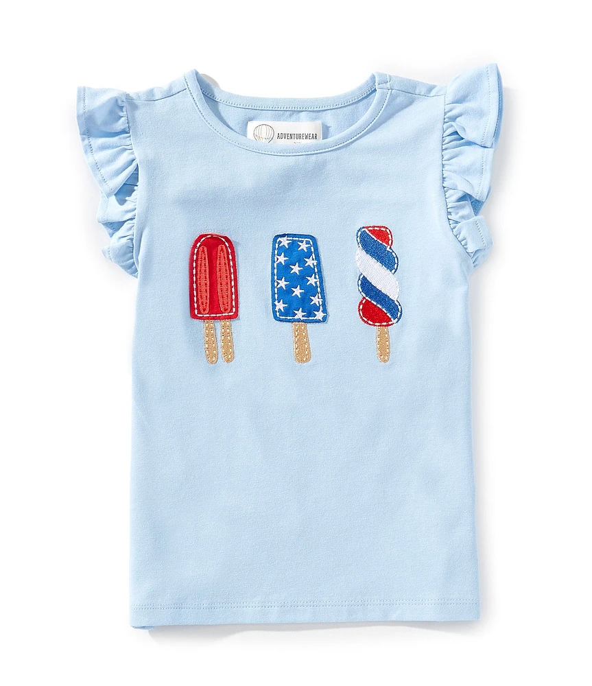 Adventurewear 360 Little Girls Popsicle Applique T-Shirt