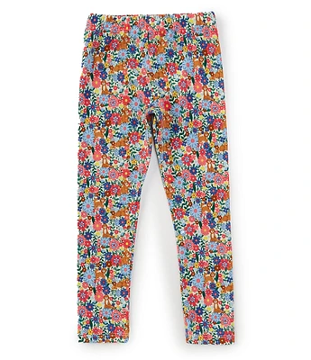 Adventurewear 360 Little Girls Puppy Print Floral Leggings