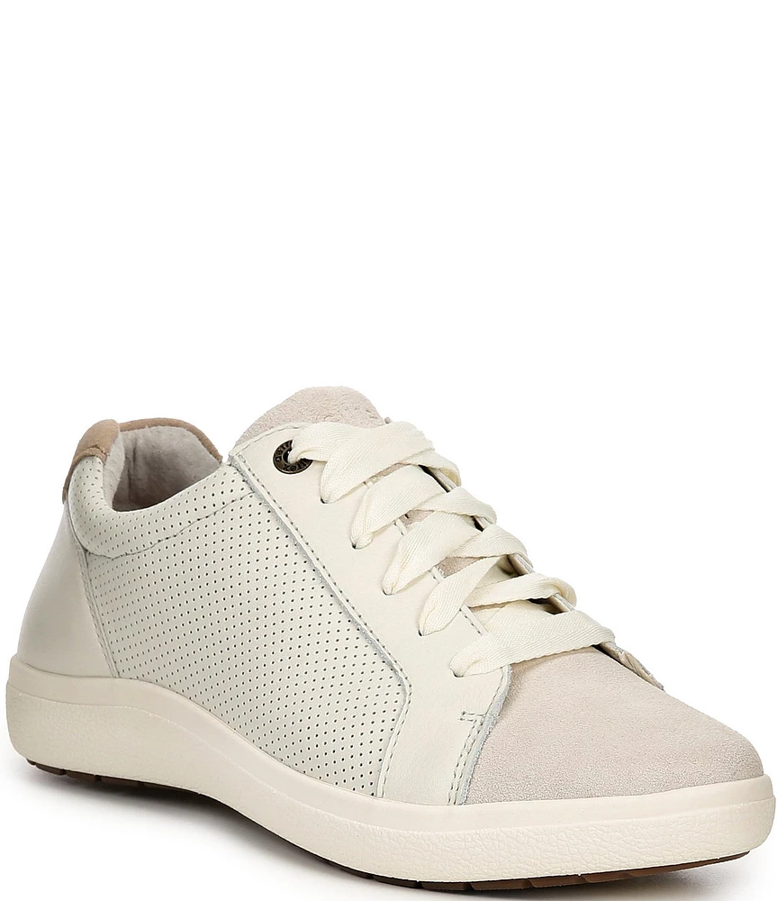 Aetrex Courtney Lace Up Perforated Leather Sneakers