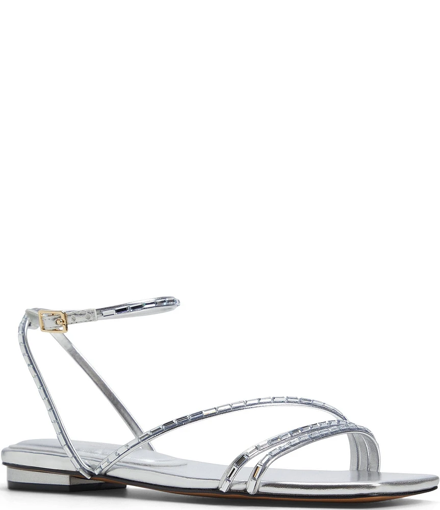 ALDO Marjorie Rhinestone Embellished Strappy Flat Sandals