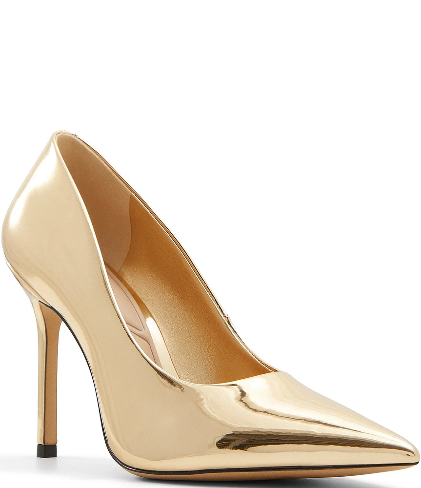 ALDO Sockeye Patent Mirror Metallic Stiletto Pumps