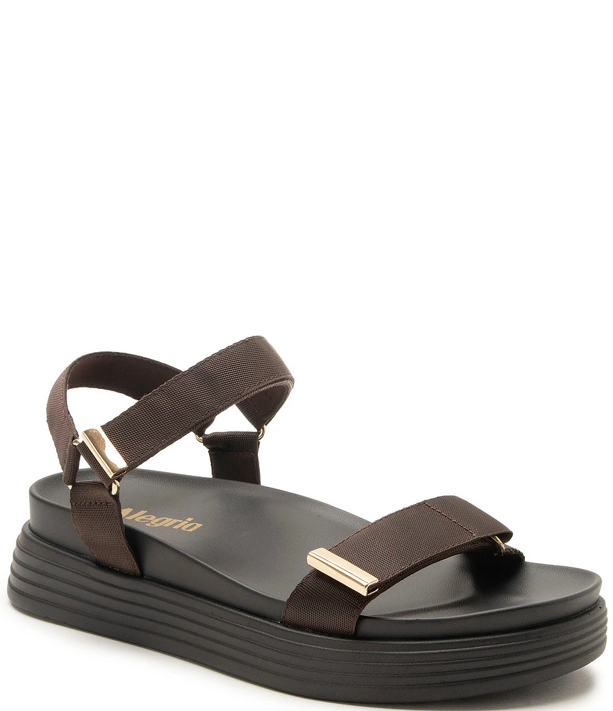 Alegria Allyson Textile Sport Hook-and-Loop Platform Sandals
