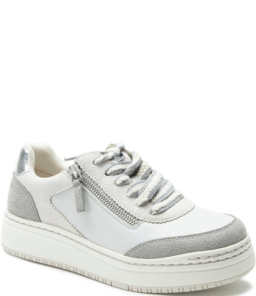 Alegria Averie Suede Zip Platform Sneakers