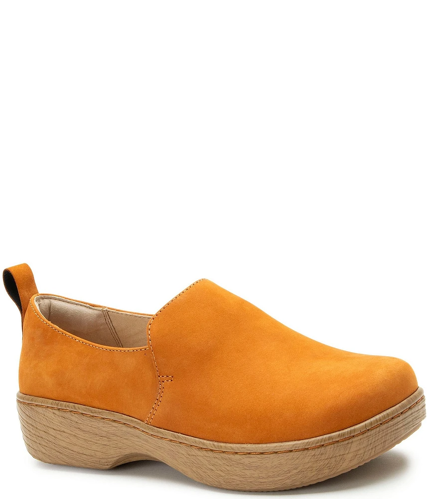 Alegria Orygin Nubuck Suede Slip On Platform Clogs