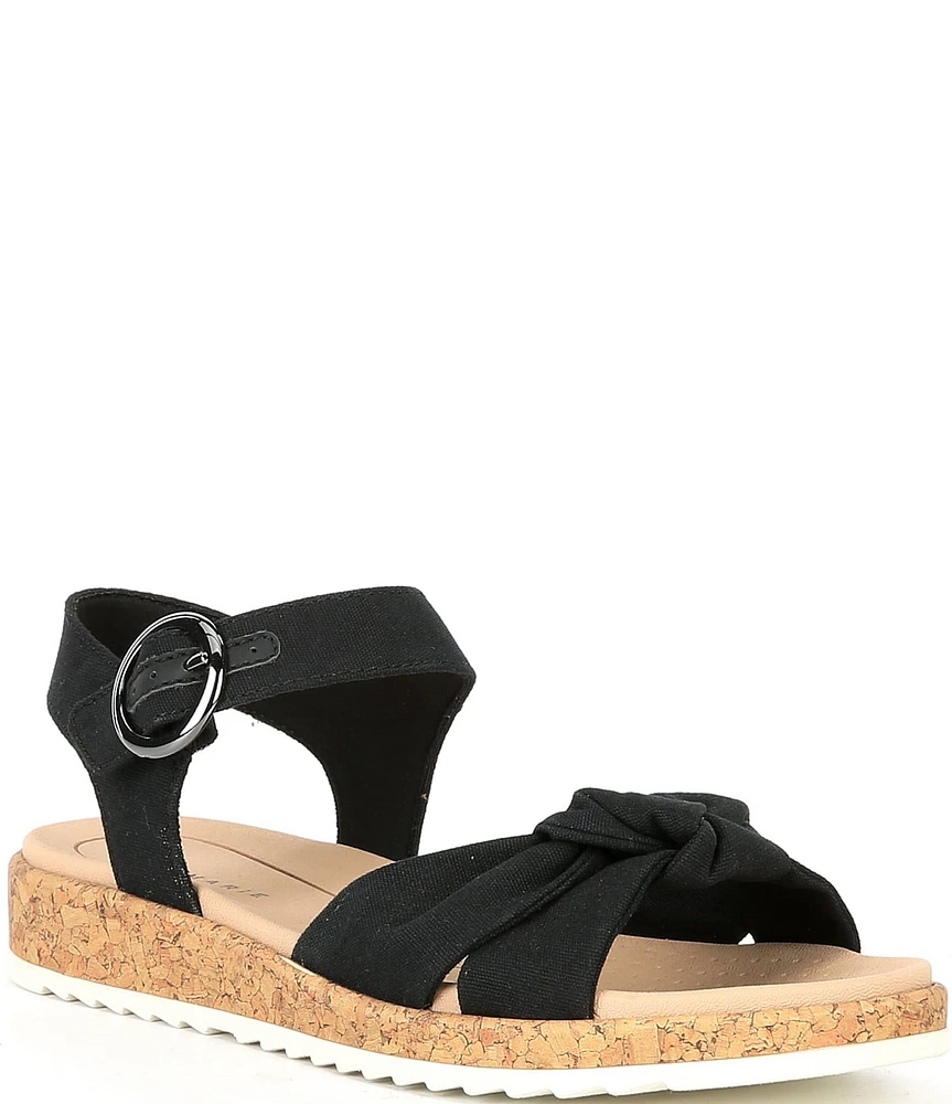 Alex Marie Fritz Canvas Knotted Ankle Wrap Sandals