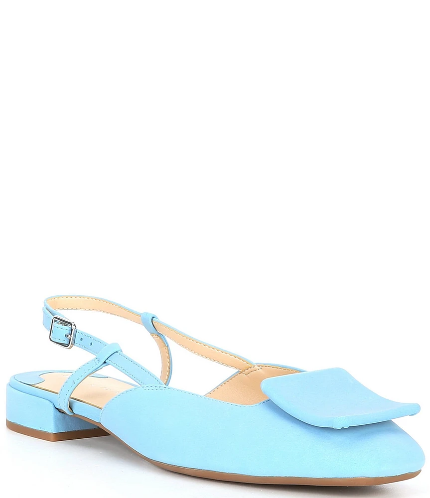 Alex Marie Micah Nubuck Ornament Slingback Flats