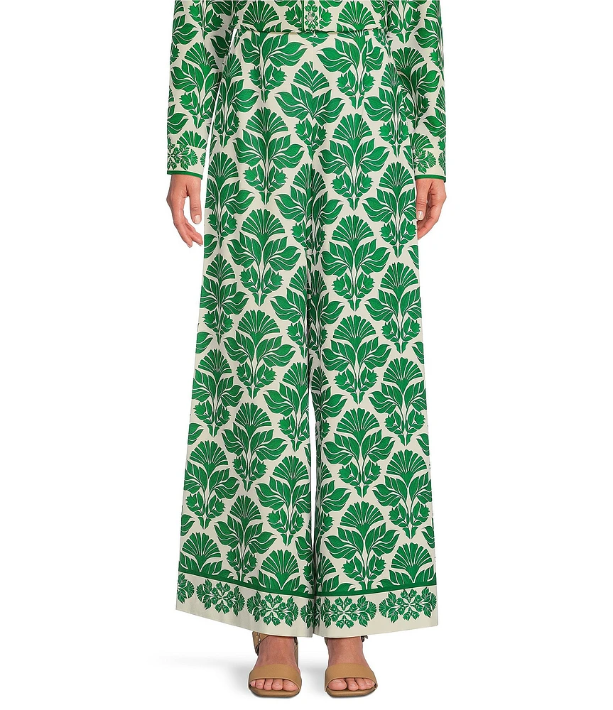Alex Marie Rae Twill Wide Leg Palazzo Coordinating Pants
