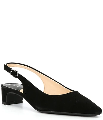Alex Marie Rumi Suede Slingback Pumps