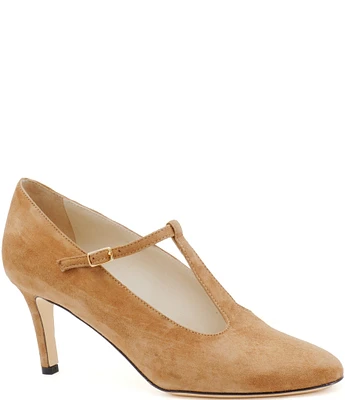 Amalfi Lucrezia Suede T Strap Pumps