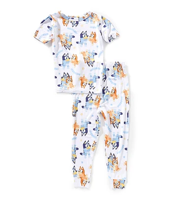 AME Little Boys Bluey Road Trip Short-Sleeve Pajama T-Shirt & Matching Pajama Pant Set