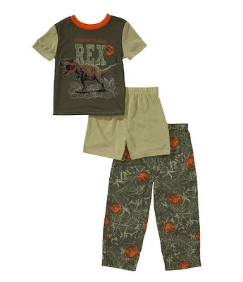 AME Little Boys Jurassic World 3-Piece Pajama Set