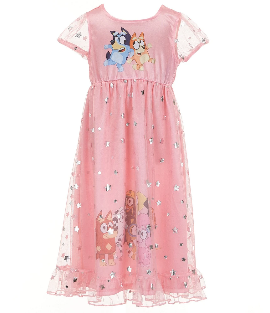 AME Little Girls Bluey Friends Fantasy Sleeping Nightgown