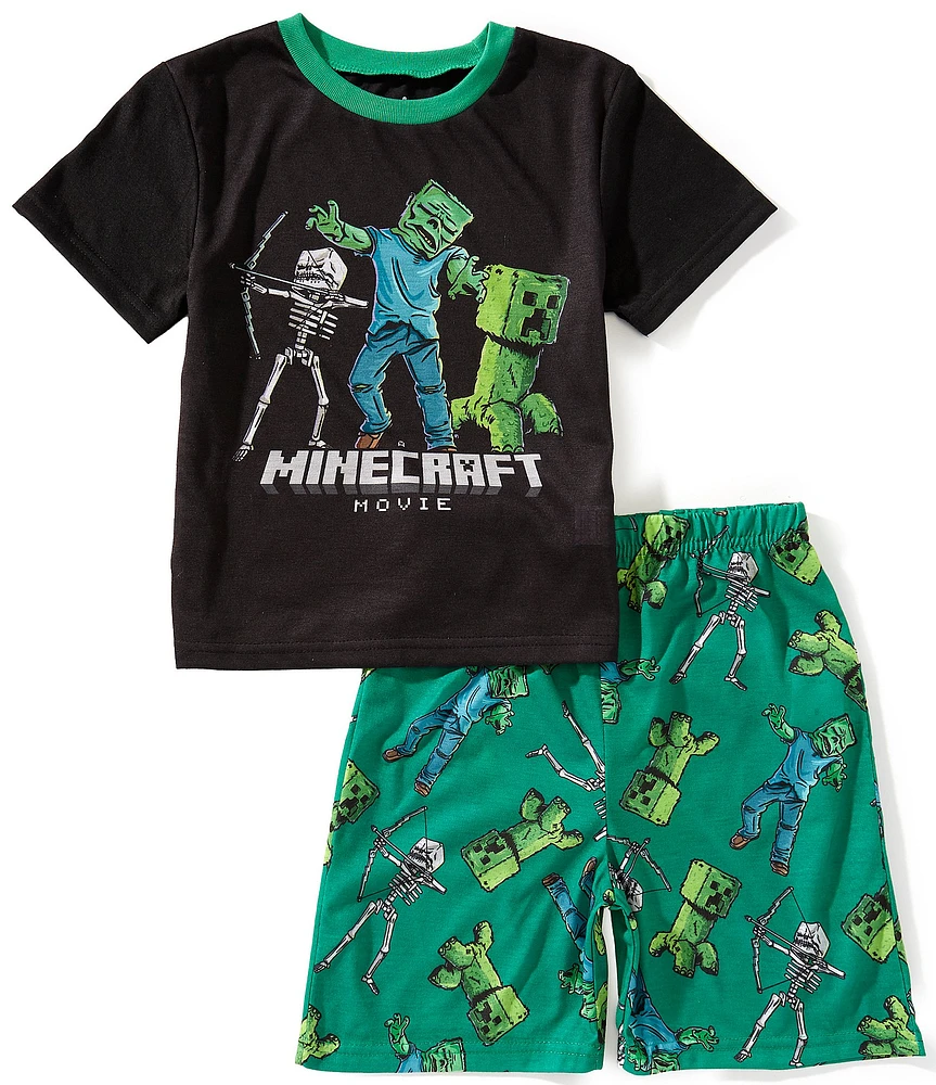 AME Little/Big Boys Minecraft Short Sleeve Pajama Shirt & Shorts Set
