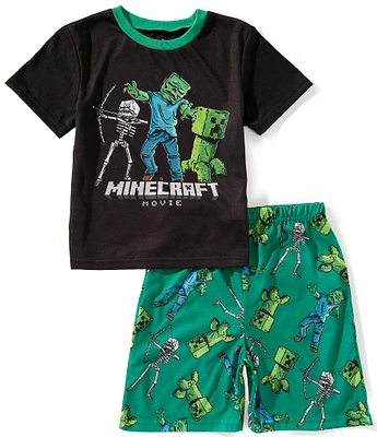 AME Little/Big Boys Minecraft Short Sleeve Pajama Shirt & Shorts Set