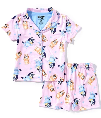 AME Little/Big Girls Happy Bluey Bingo 2-Piece Pajama Set
