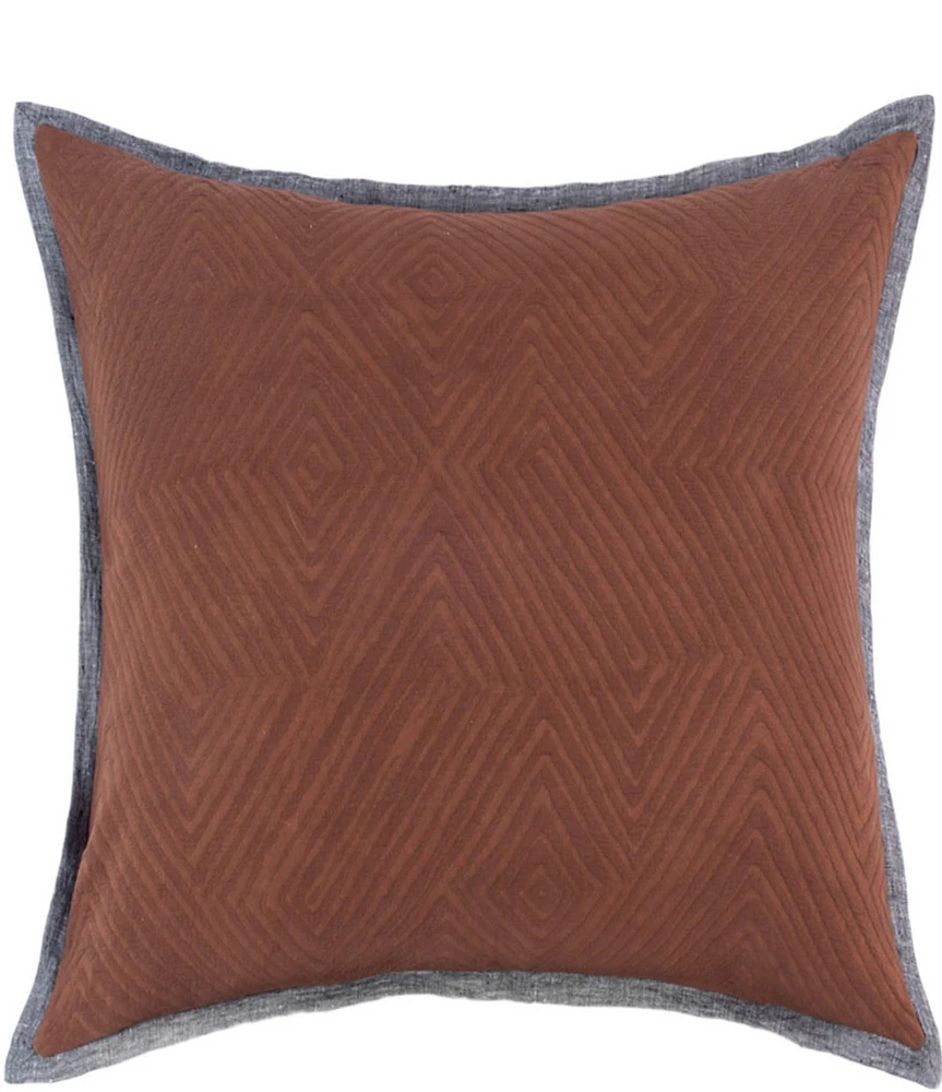 Amity Home Mateo Saddle 3D Angular Pattern Euro Sham