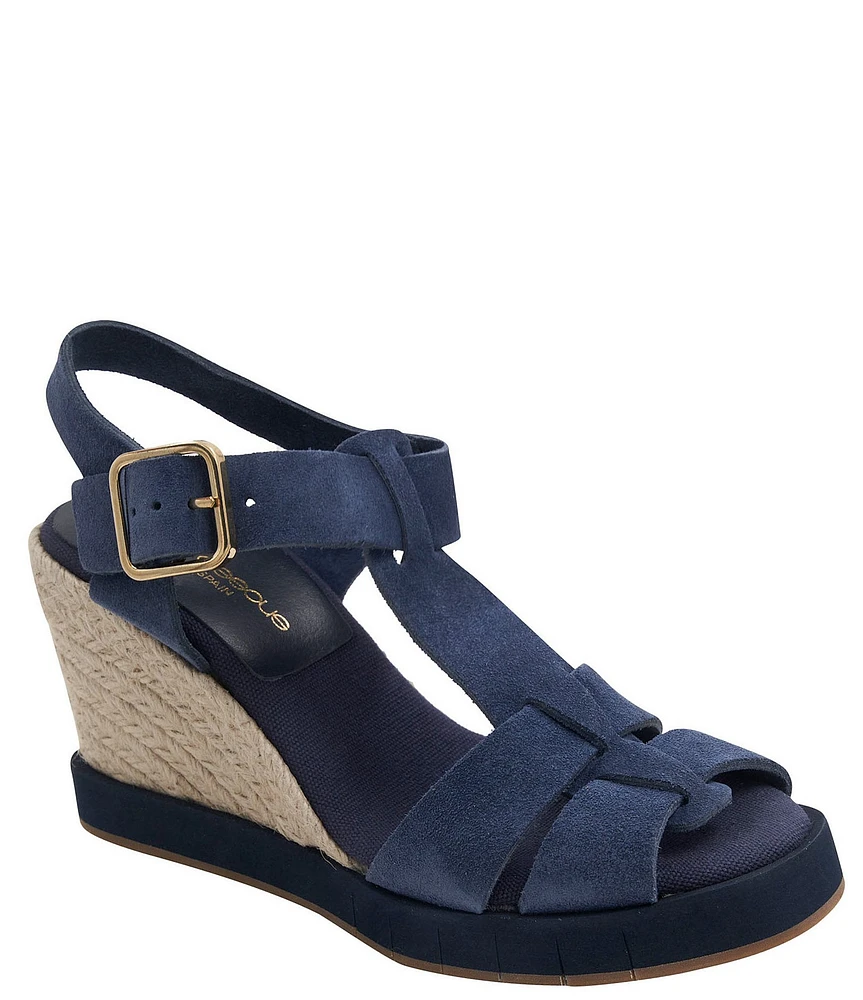 Andre Assous Farami Suede Espadrille Wedge Sandals
