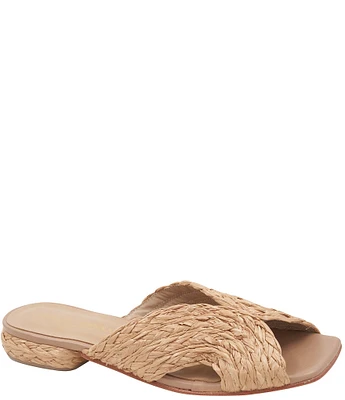 Andre Assous Ramy Raffia Slide Sandals