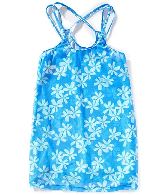 Angel Beach Big Girls Sleeveless Wild Daisy Mesh Swimsuit Cover-Up