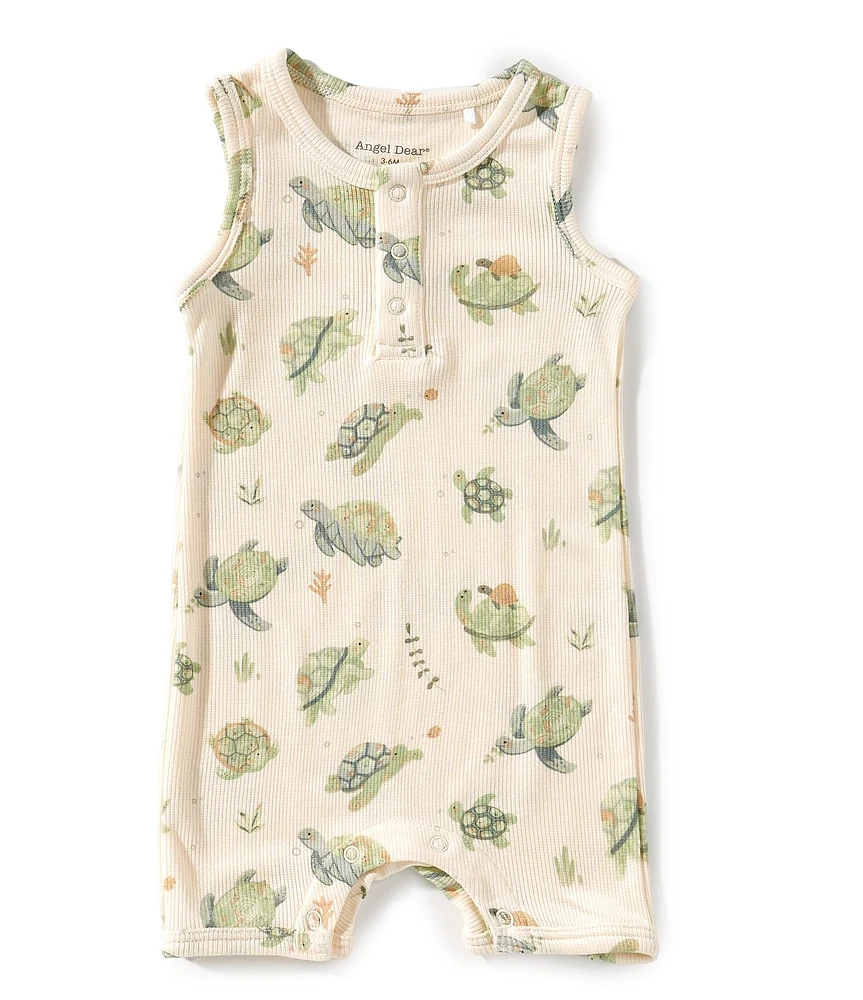 Angel Dear Baby Boys Sea Turtles Sleeveless Shortie Romper
