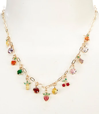 Anna & Ava Fruit Charm Novelty Chain Necklace
