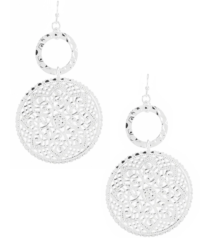 Anna & Ava Lauren Disk Orbital Drop Earrings