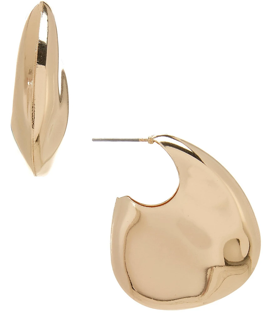 Anna & Ava Textured 3D Teardrop Puffy Sculptural Drop Earrings