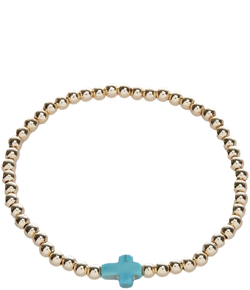 Anna & Ava Waterproof Cross Stretch Beaded Bracelet