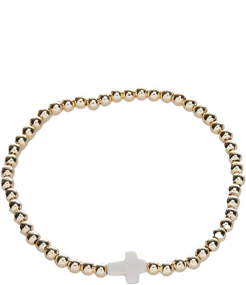 Anna & Ava Waterproof Cross Stretch Beaded Bracelet