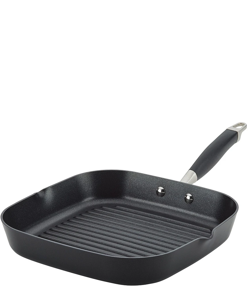 Anolon Advanced Home Hard Anodized Nonstick Deep Square Grill Pan with Pour Spout, 11#double;