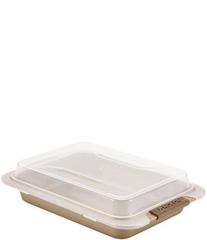 Anolon Advanced Nonstick Covered Cake Pan with Silicone Grips