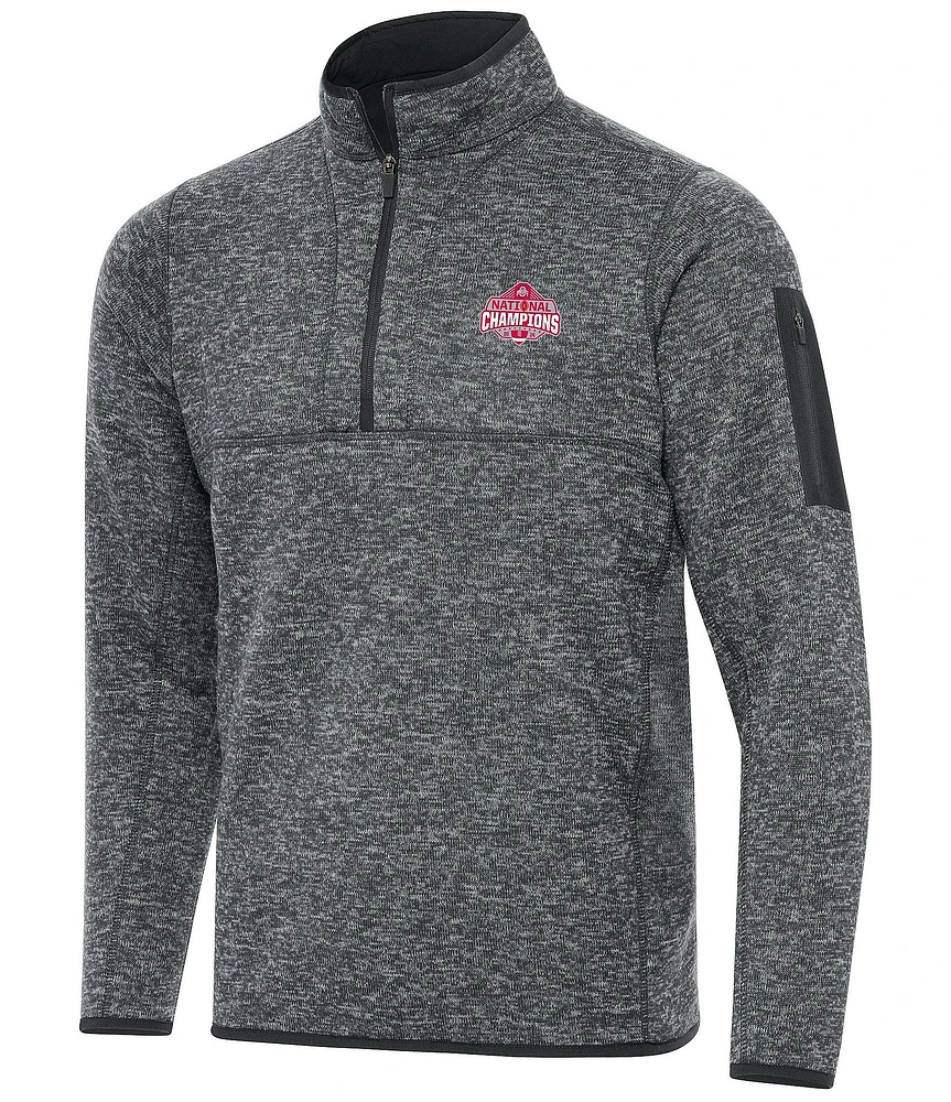 Antigua 2024 College Football Playoff National Champions Ohio State Buckeyes Fortune Quarter-Zip Pullover