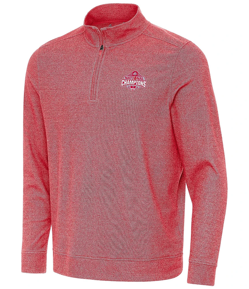Antigua 2024 College Football Playoff National Champions Ohio State Buckeyes Subtle Quarter-Zip Pullover