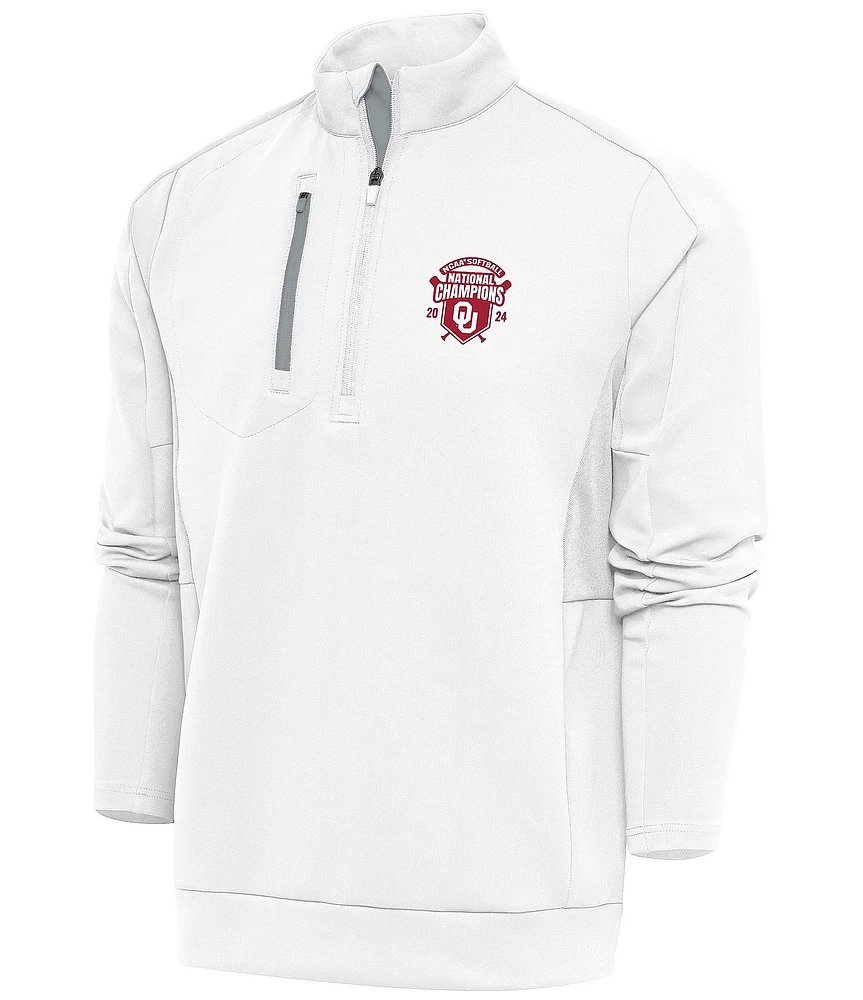 Antigua NCAA Oklahoma Sooners 2024 Women's College World Series National Champions Generation Quarter-Zip Pullover