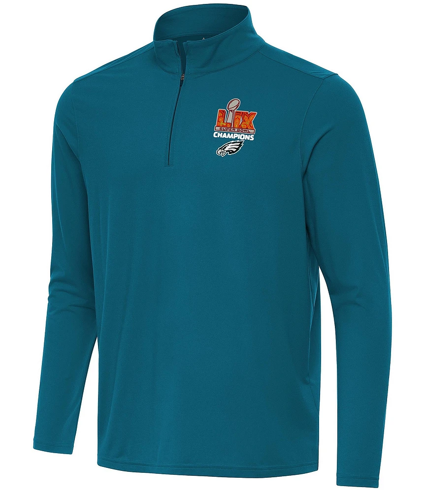 Antigua NFL Philadelphia Eagles Super Bowl 59 Champs Intent Quarter-Zip Pullover