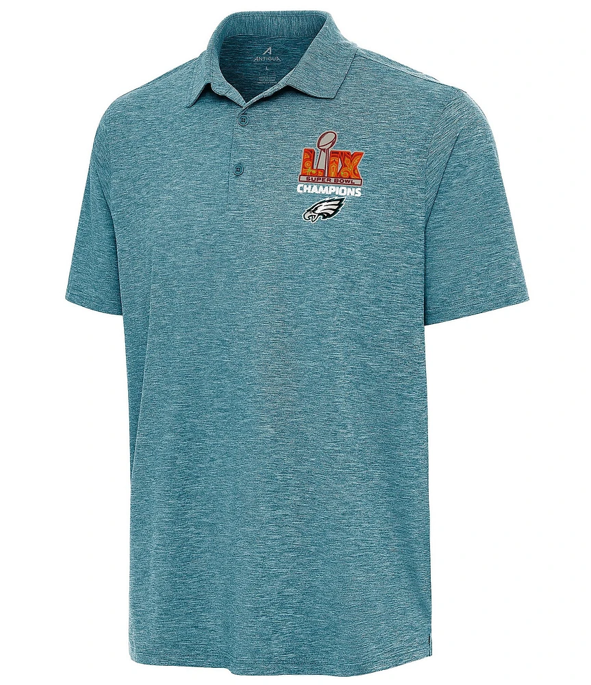 Antigua NFL Philadelphia Eagles Super Bowl 59 Champs Par 3 Short Sleeve Polo Shirt