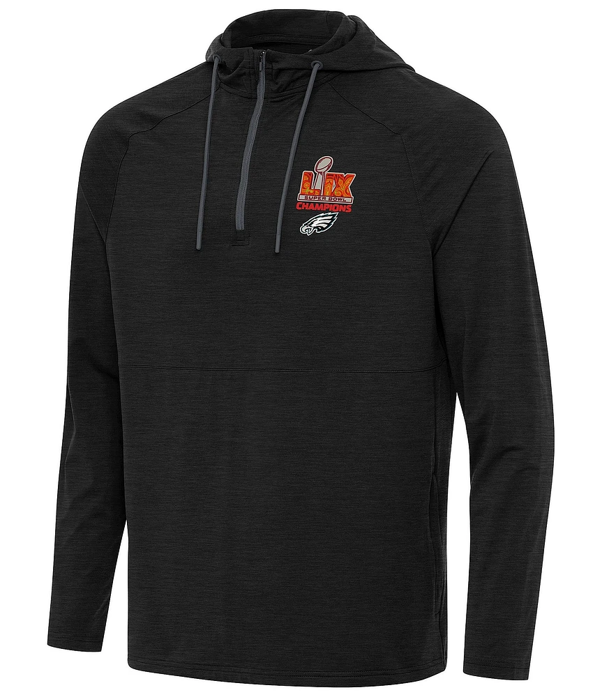 Antigua NFL Philadelphia Eagles Super Bowl 59 Champs Spikes Quarter-Zip Hoodie