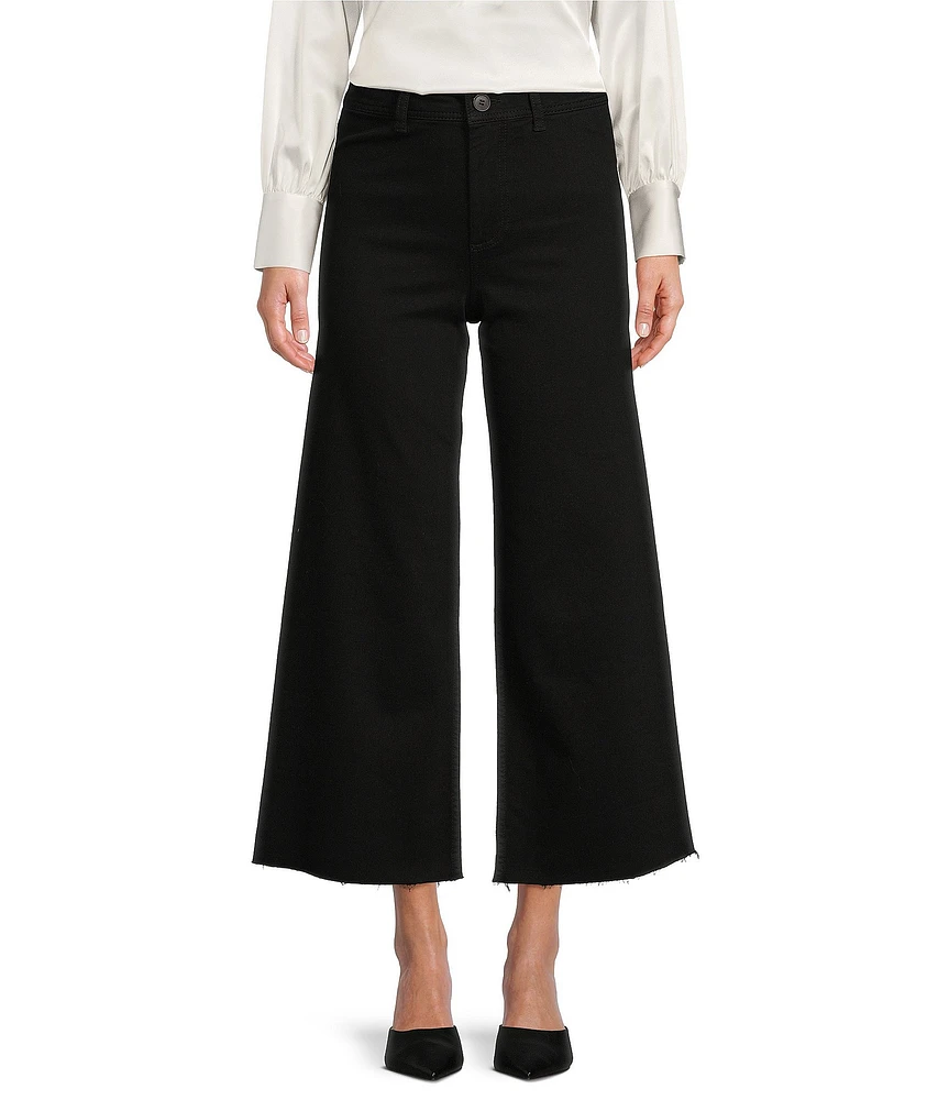 Antonio Melani Alexandra Wide Leg Raw Hem Twill Chino Pants