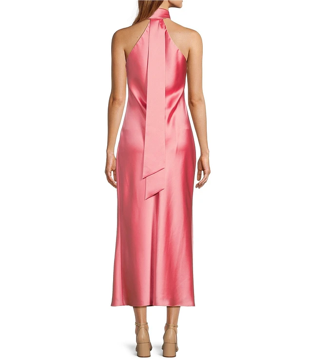 Antonio Melani Darah Satin Halter Neck Sleeveless Dress