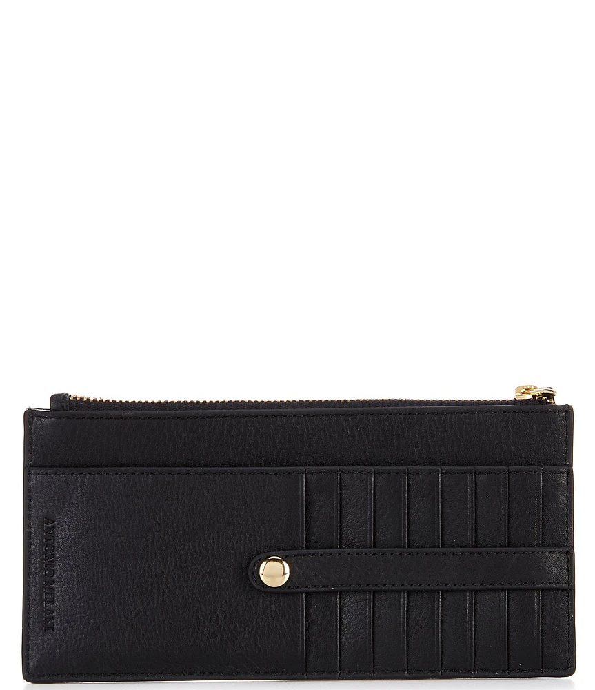 Antonio Melani Leather Flat Zip Wallet
