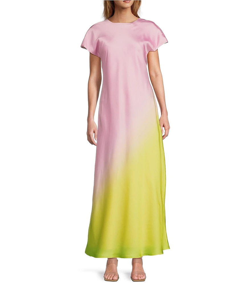 Antonio Melani Fallon Ombre Round Neck Short Sleeve Dress