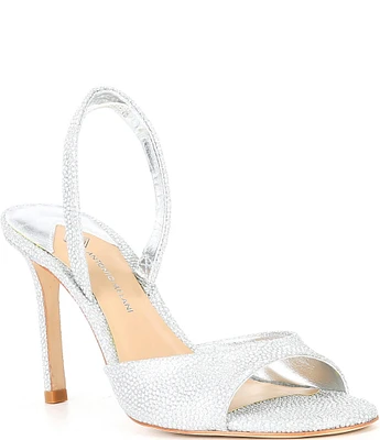 Antonio Melani Lyssa Metallic Fabric Slingback Dress Sandals