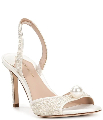 Antonio Melani Lyssatwo Pearl Ornamented Slingback Dress Sandals