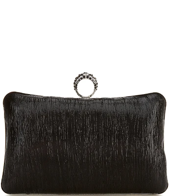 Antonio Melani Metallic Ring Top Minaudiere Clutch